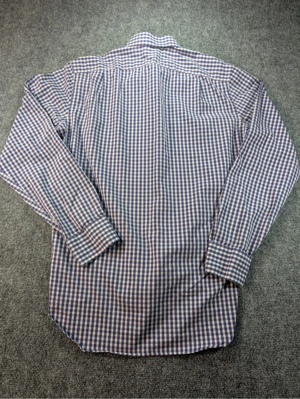 J.Crew Mens Medium Performance Slim Fit Blue Pink Checkered Button Down Shirt